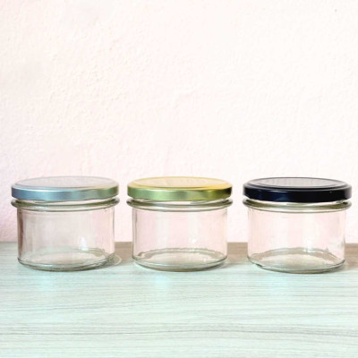 Sklenička na svíčky s víčkem pr. 7,7x6,5cm