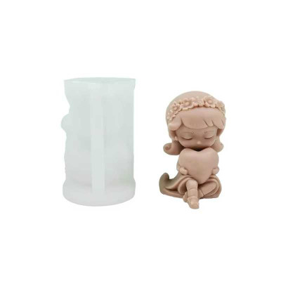 Silikonová forma na mýdlo a svíčku 3D holčička 