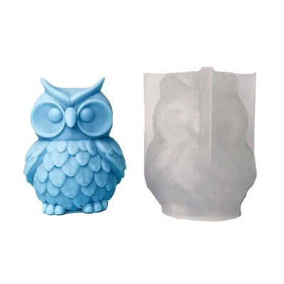 Silikonová forma na mýdlo a svíčku 3D sovička VII.
