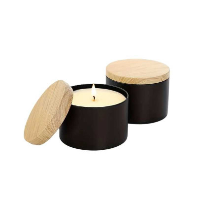 Plechová dóza na svíčky pr. 7x5cm