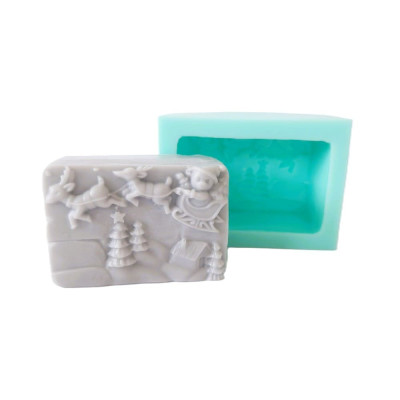 Silikonová forma na mýdlo vánoční