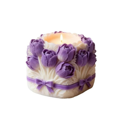 Silikonová forma na svíčku tulipány