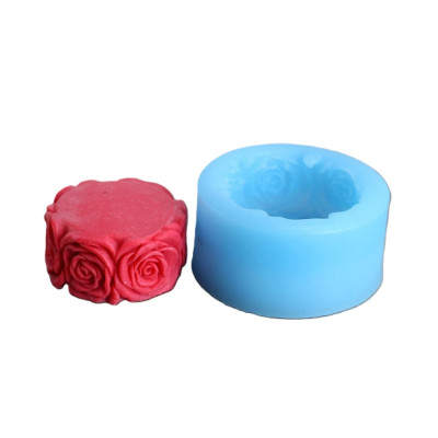 Silikonová forma na mýdlo a svíčku růžičkový kruh