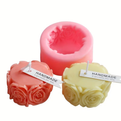 Silikonová forma na mýdlo a svíčku růžičkový kruh