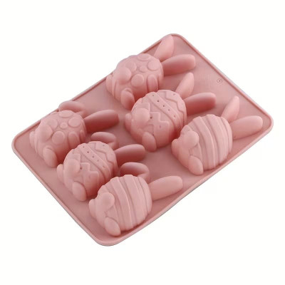 Silikonová forma na mýdlo vajíčka s ušima - 6ks