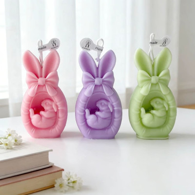 Silikonová forma na mýdlo a svíčku 3D velikonoční zajíček V.