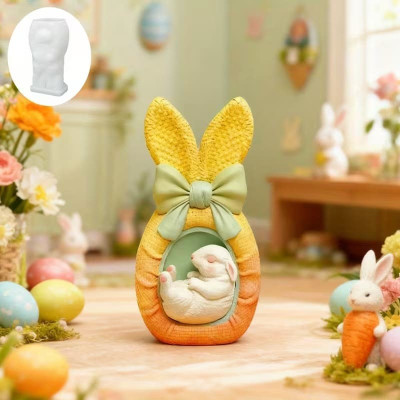 Silikonová forma na mýdlo a svíčku 3D velikonoční zajíček V.