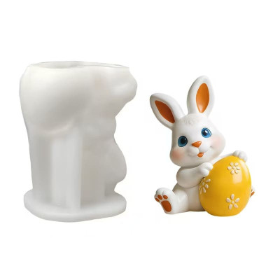 Silikonová forma na mýdlo a svíčku 3D velikonoční zajíček VII.