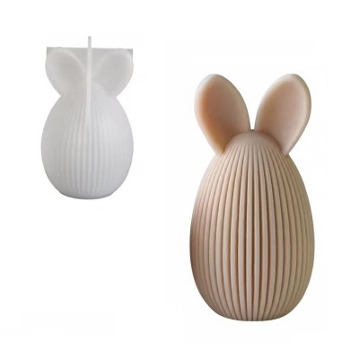 Silikonová forma na mýdlo a svíčku 3D vajíčko s ušima