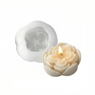 Silikonová forma na mýdlo a svíčku 3D květ XII.