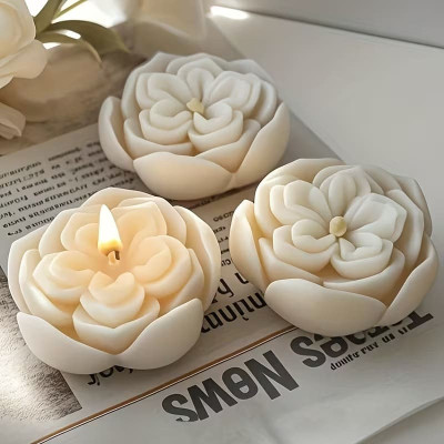 Silikonová forma na mýdlo a svíčku 3D květ XII.