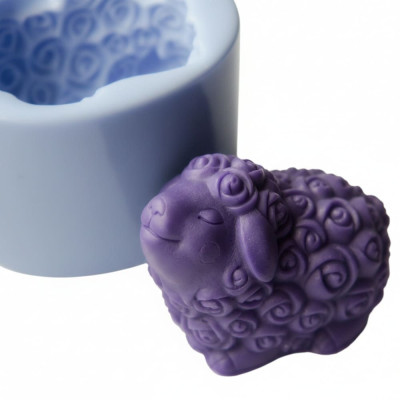 Silikonová forma na mýdlo a svíčku beránek IV.