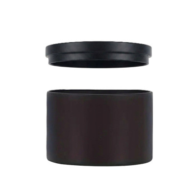 Plechová dóza na svíčky pr. 6,5x5,2cm - černá 2