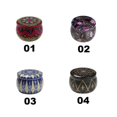 Plechová dóza na svíčky pr. 7x5cm