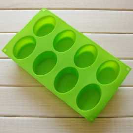 Silikonová forma na mýdlo ovály 8 ks