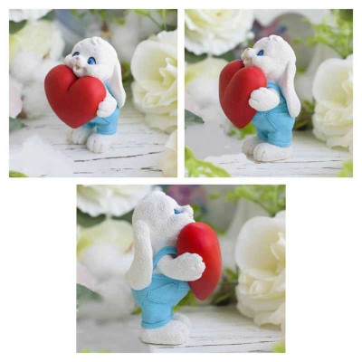 Silikonová forma na mýdlo a svíčku 3D králíček II.