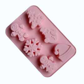 Silikonová forma na mýdlo vánoční mix IX. - 6ks