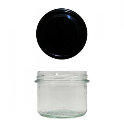 Sklenička na svíčky s víčkem pr. 7,7x6,5cm