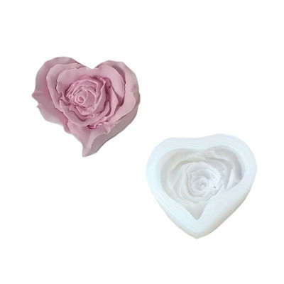 Silikonová forma na mýdlo a svíčku pletené srdíčko II.